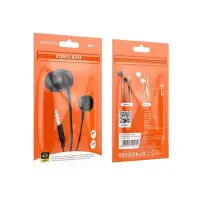 Проводные вакуумные наушники-гарнитура Borofone BM77 Black, черный