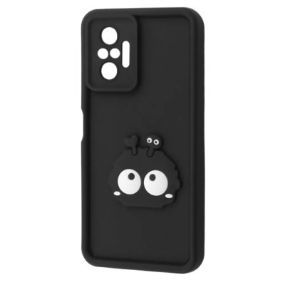 Чехол накладка Pretty Things Xiaomi Redmi Note 10 Pro Черная/ Глаза