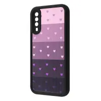 Чехол накладка Wave Artfull Samsung A307/A505 (A30s/A50) Чёрный (Little Hearts)