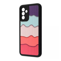 Чехол накладка Wave Artfull Samsung A245 (A24) Чёрный (Colorfull Waves)