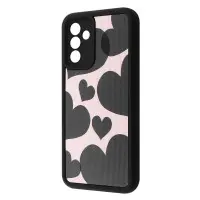 Чехол накладка Wave Artfull Samsung A245 (A24) Чёрный (Black Hearts)