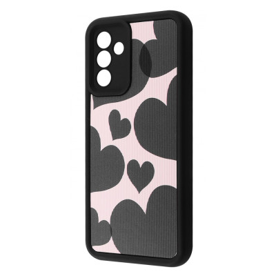 Чехол накладка Wave Artfull Samsung A245 (A24) Чёрный (Black Hearts)