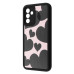 Чехол накладка Wave Artfull Samsung A245 (A24) Чёрный (Black Hearts)