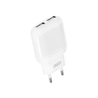 Мережевий зарядний пристрій XO L78 2USB/2.4a White, Білий