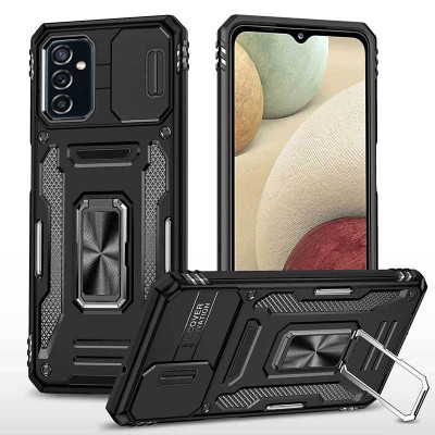 Чехол накладка Camshield Army Ring Samsung A145 (A14 5G) Чёрная