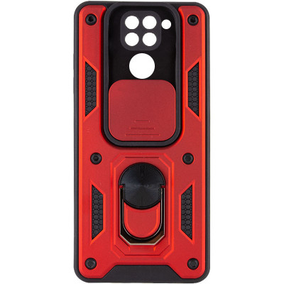 Чехол накладка Serge Ring Camshield Xiaomi Redmi Note 9 Красная