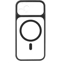 Чехол Накладка Getman Moon Clear MagSafe iPhone 12 Pro Max/13 Pro Max Черная Чехол Накладка Getman Moon Clear MagSafe iPhone 12 Pro Max/13 Pro Max Черная