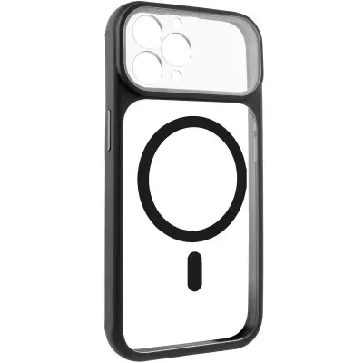 Чехол Накладка Getman Moon Clear MagSafe iPhone 12 Pro Max/13 Pro Max Черная Чехол Накладка Getman Moon Clear MagSafe iPhone 12 Pro Max/13 Pro Max Черная