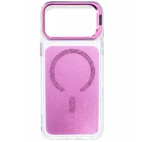 Чехол Накладка Jewel Sparkle MagSafe iPhone 17 Pro Max Розовая