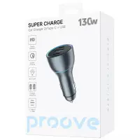 Автомобільний зарядний пристрій Proove Super (USB+2Type-C) 130W Grey, Cірий Автомобільний зарядний пристрій Proove Super (USB+2Type-C) 130W Grey, Cірий