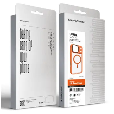 Чехол Накладка ARM Uniq MagSafe iPhone 17 Pro Max Оранжевая