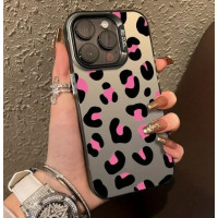 Накаладка So Cool iPhone 15 Леопард черный