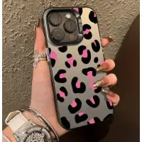 Накаладка So Cool iPhone 15 Леопард черный