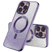 Чехол накладка Cosmic Shiny Magnetic iPhone 14 Pro Фиолетовая