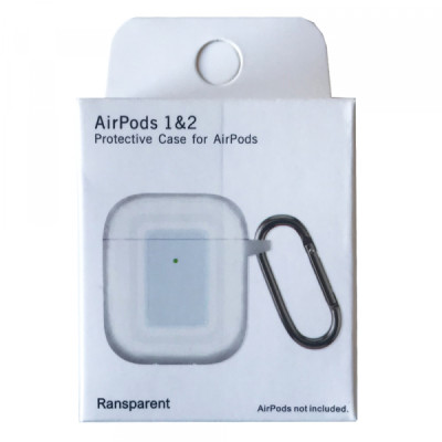 Чохол для AirPods 1/2 Slim Color Box + Прозорий