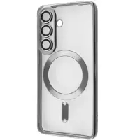 Чехол Накладка WAVE Metal MagSafe Samsung S26 (S942) Серебряная