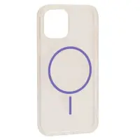Чехол Накладка Clear Magnetic (Color Slim MS) iPhone 13 Фиолетовая