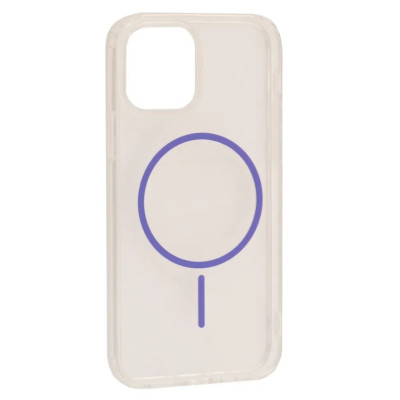 Чехол Накладка Clear Magnetic (Color Slim MS) iPhone 13 Фиолетовая