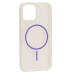 Чехол Накладка Clear Magnetic (Color Slim MS) iPhone 13 Фиолетовая