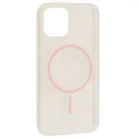 Чехол Накладка Clear Magnetic (Color Slim MS) iPhone 13 Розовая