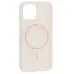 Чехол Накладка Clear Magnetic (Color Slim MS) iPhone 13 Розовая