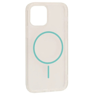 Чехол Накладка Clear Magnetic (Color Slim MS) iPhone 15 Pro Max Голубая