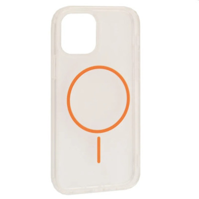 Чехол Накладка Clear Magnetic (Color Slim MS) iPhone 15 Pro Max Оранжевая