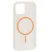 Чехол Накладка Clear Magnetic (Color Slim MS) iPhone 15 Pro Max Оранжевая