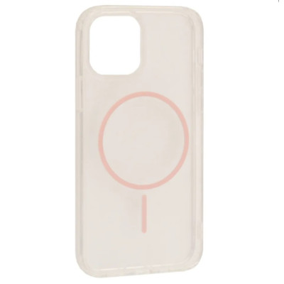 Чехол Накладка Clear Magnetic (Color Slim MS) iPhone 15 Pro Max Розовая