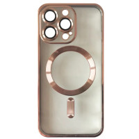 Чехол накладка Metal Matte MagSafe  iPhone 15 Pro Max Розовое Золото