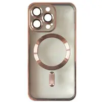 Чехол накладка Metal Matte MagSafe  iPhone 15 Pro Max Розовое Золото