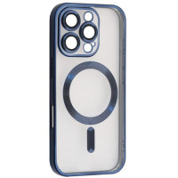 Чехол накладка Metal Matte MagSafe  iPhone 16 Pro Max Blue Titanium