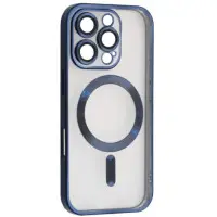 Чехол накладка Metal Matte MagSafe  iPhone 16 Pro Max Blue Titanium