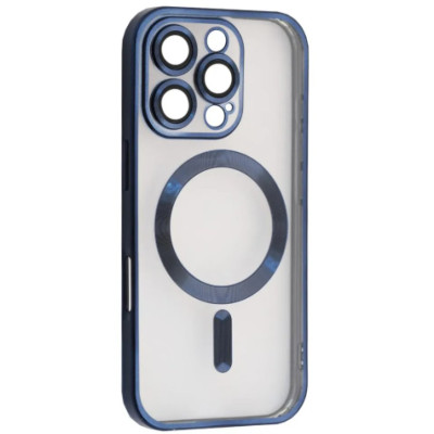 Чехол накладка Metal Matte MagSafe  iPhone 16 Pro Max Blue Titanium