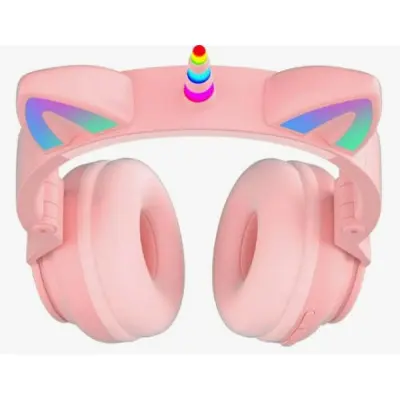 Беспроводные наушники LED UNICORN (STN27K) Pink, Розовые Беспроводные наушники LED UNICORN (STN27K) Pink, Розовые