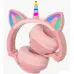 Беспроводные наушники LED UNICORN (STN27K) Pink, Розовые Беспроводные наушники LED UNICORN (STN27K) Pink, Розовые