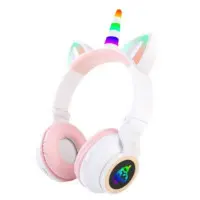 Безпровідні навушники LED UNICORN (STN27K) Білі Безпровідні навушники LED UNICORN (STN27K) Білі