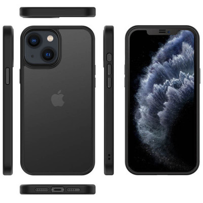 Чехол накладка Metal Buttons iPhone 13 mini Черная