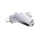 Флеш память USB 32Gb XO DK03 USB3.0+Type-C Silver, Серебристый
