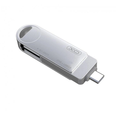 Флеш пам\'ять USB 32Gb XO DK03 USB3.0+Type-C Silver, Срібний