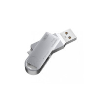 Флеш пам\'ять USB 128Gb XO DK03 USB3.0+Type-C Silver, Срібний Флеш пам\'ять USB 128Gb XO DK03 USB3.0+Type-C Silver, Срібний