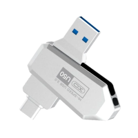 Флеш пам\'ять USB 32Gb XO U50 USB3.0+Type-C Silver, Срібний Флеш пам\'ять USB 32Gb XO U50 USB3.0+Type-C Silver, Срібний