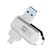 Флеш память USB 32Gb XO U50 USB3.0+Type-C Silver, Серебристый