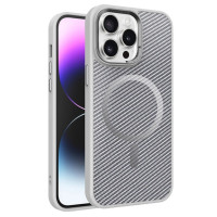 Чехол Накладка Carbon Mirage MagSafe iPhone 16 Pro Серая