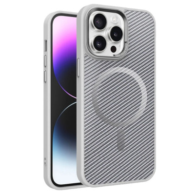 Чехол Накладка Carbon Mirage MagSafe iPhone 16 Pro Серая
