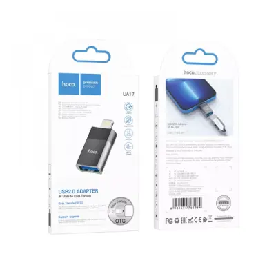 Перехідник адаптер OTG UA17 Lightning to USB Чорний Перехідник адаптер OTG UA17 Lightning to USB Чорний