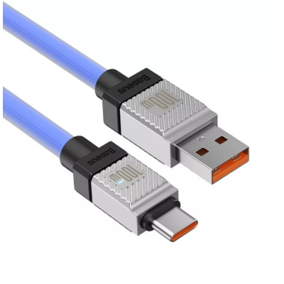 Кабель дата Baseus CoolPlay USB Type A - Type-C 100W 2м Синій