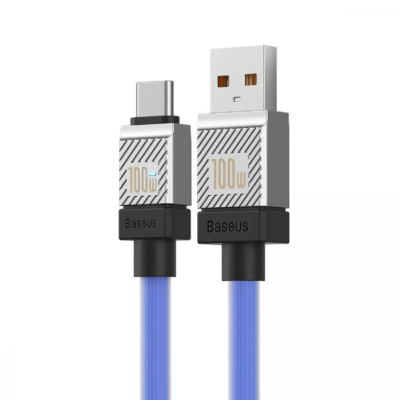Кабель дата Baseus CoolPlay USB Type A - Type-C 100W 2м Синій