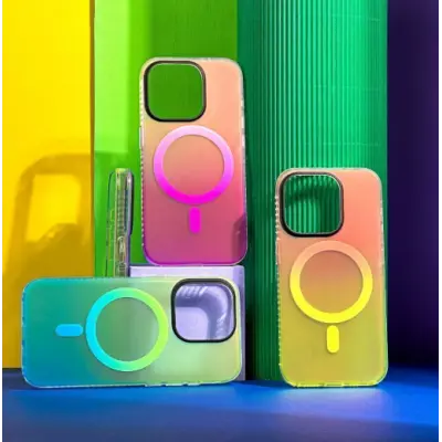 Чохол накладка WAVE Matte Gradient MagSafe iPhone 15 Pro Max Світло-фіолетова/Блакитна