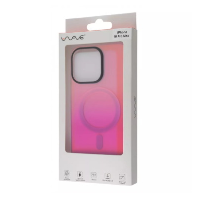Чохол накладка WAVE Matte Gradient MagSafe iPhone 15 Pro Max Рожева/Фіолетова
